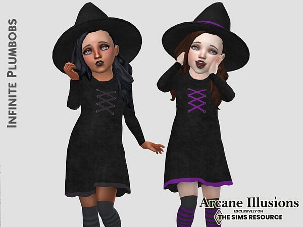 Arcane Illusions Toddler Witches Dress by InfinitePlumbobs from TSR