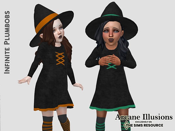 Arcane Illusions Toddler Witches Dress by InfinitePlumbobs from TSR