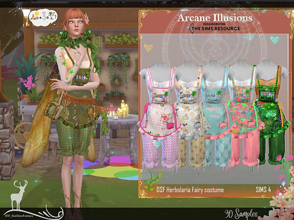 Arcane Illusion Herbolaria Fairy Costume by DanSimsFantasy from TSR