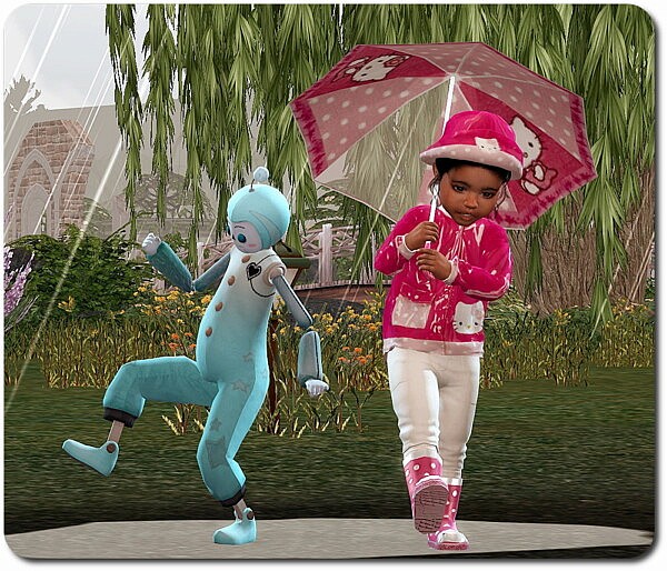Hello Kitty Rain Set from Sims4 boutique