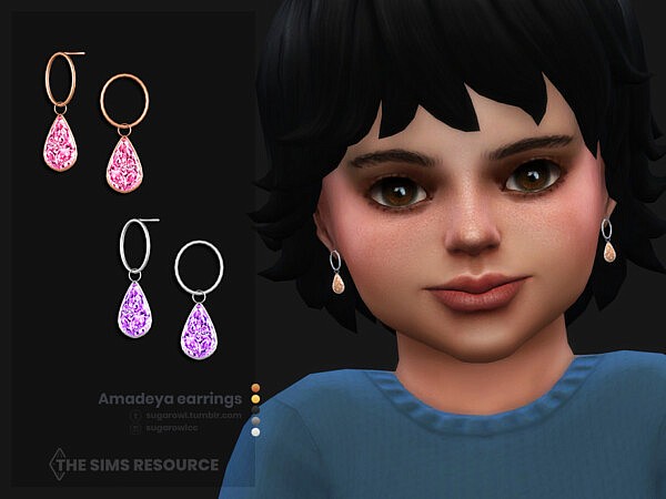 Amadeya earrings for toddlers by sugar owl from TSR