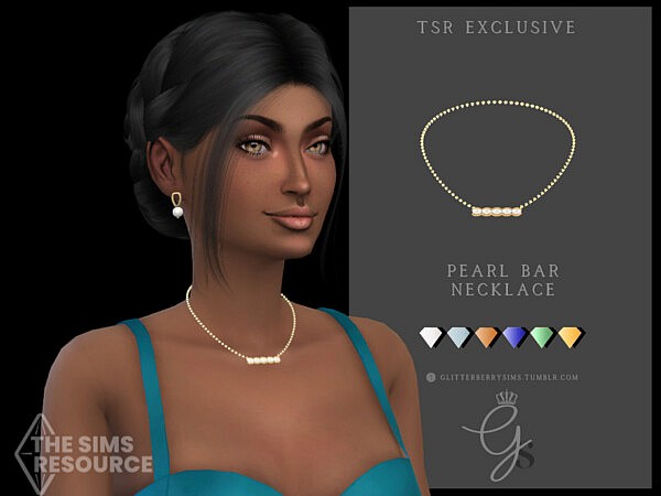 Pearl Bar Necklace by Glitterberryfly from TSR