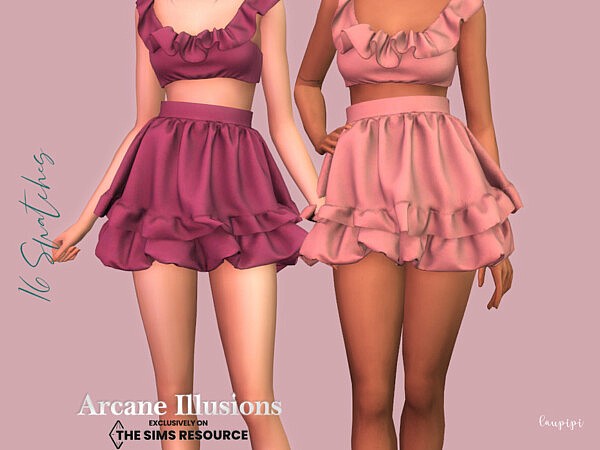 Arcane Ilusions   Ruffle Skirt by laupipi from TSR