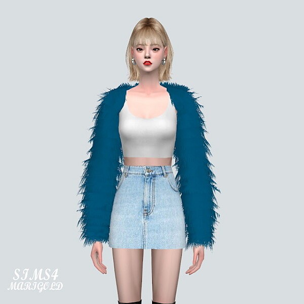 A Fur Cardigan from SIMS4 Marigold