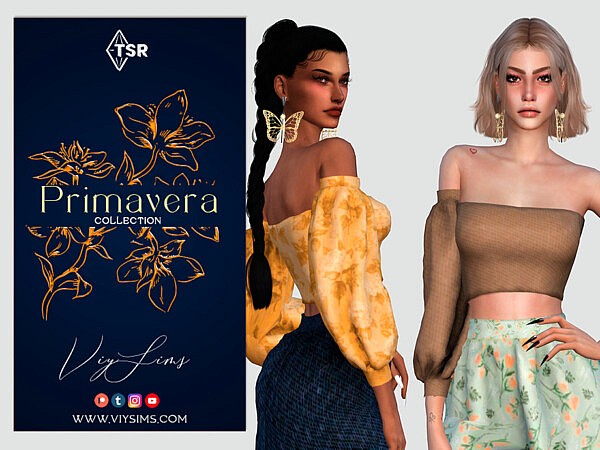 Primavera Collection  Top for floral set by Viy Sims from TSR