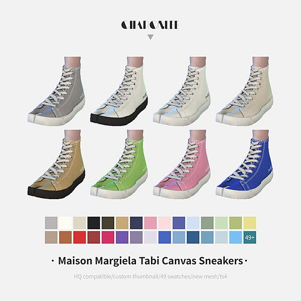 Tabi Canvas High Top Sneakers from Charonlee
