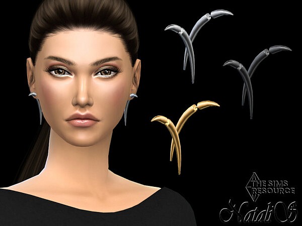 Metal quill large earrings by NataliS from TSR