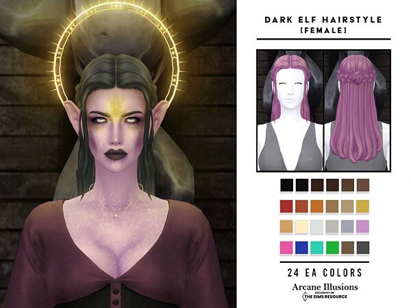 Arcane Illusions   Dark Elf Hairstyle by OranosTR from TSR
