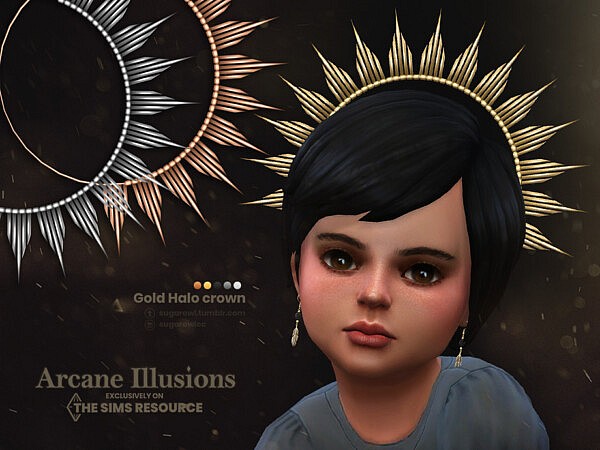 Arcane Illusions | Gold Halo crown for toddlers by sugar owl from TSR