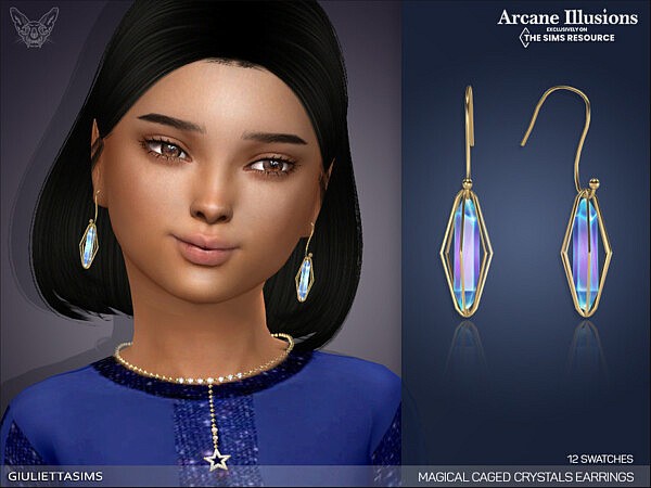 Arcane Illusions   Magical Caged Crystal Earrings kids by feyona from TSR