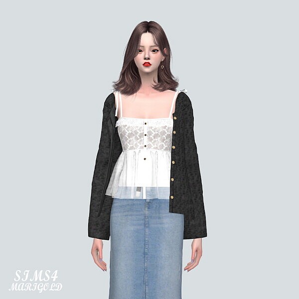 78 Cardigan With Bustier from SIMS4 Marigold