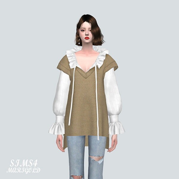 L Vest With L Blouse from SIMS4 Marigold
