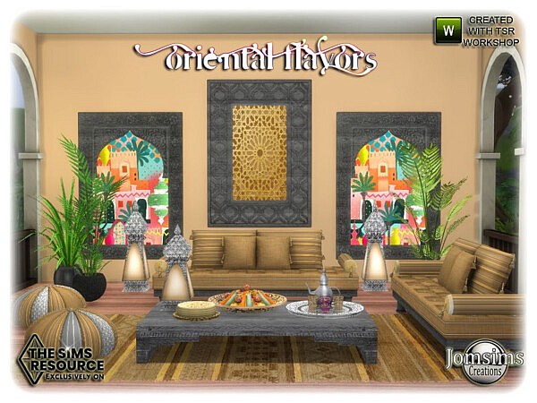 Oriental flavors living room by jomsims from TSR