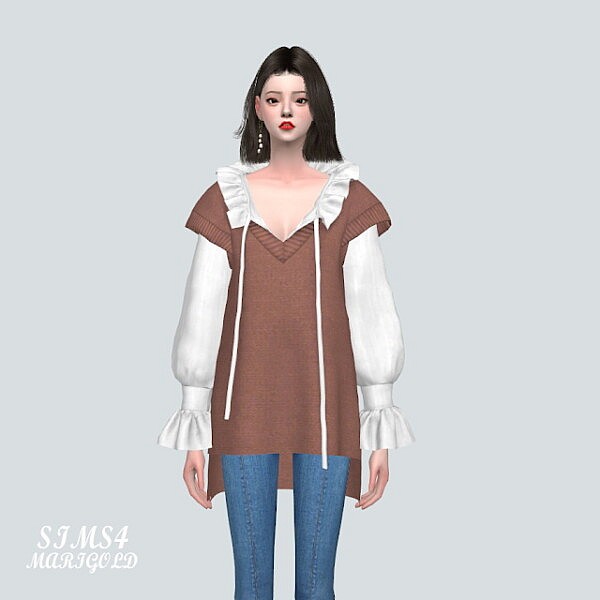 L Vest With L Blouse from SIMS4 Marigold