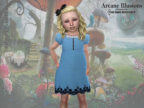 Arcane Illusions Toddler Alice Dress by InfinitePlumbobs from TSR