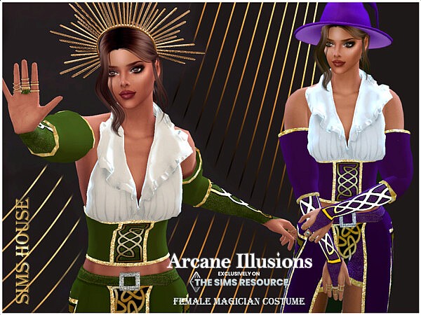 Arcane Illusions Female magician costume bottom by Sims House from TSR