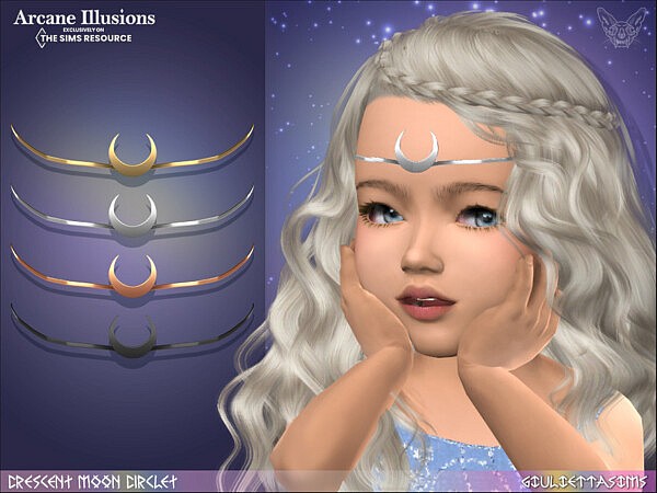 Arcane Illusions   Crescent Moon Circlet For Toddlers by feyona from TSR