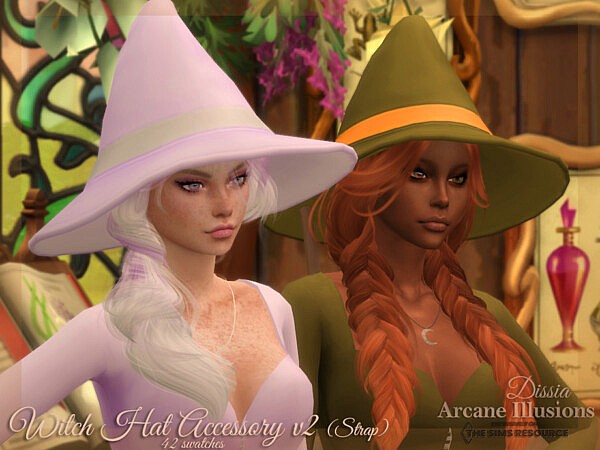 Arcane Illusions   Witch Hat Accessories (Set: v1 and v2) by Dissia from TSR