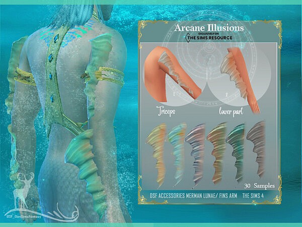 Arcane Illusions  Accessories Merman Lunae FINS by DanSimsFantasy from TSR