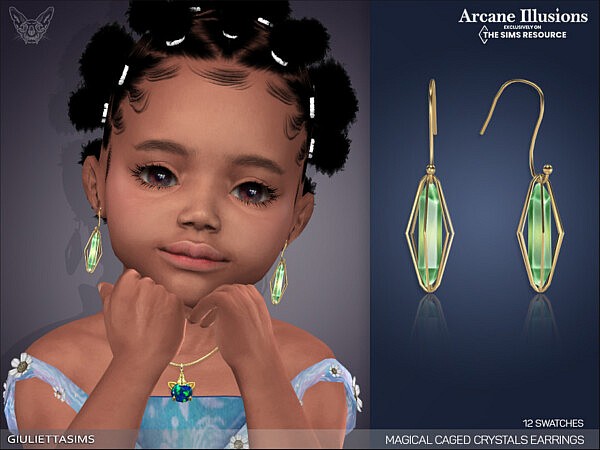 Arcane Illusions   Magical Caged Crystal Earrings toddlers by feyona from TSR