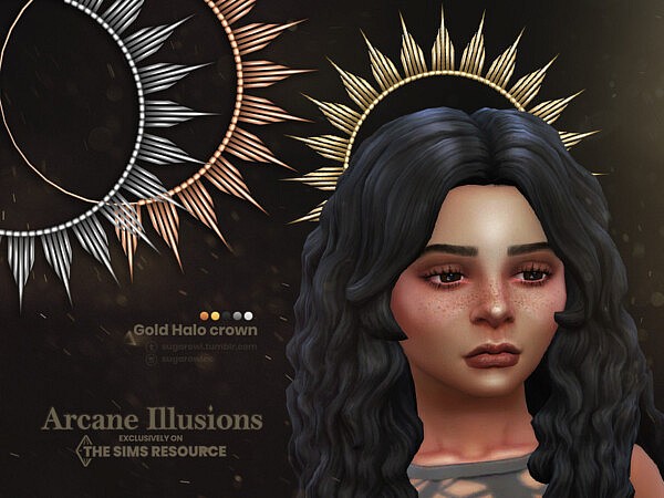 Arcane Illusions | Gold Halo crown for kids by sugar owl from TSR