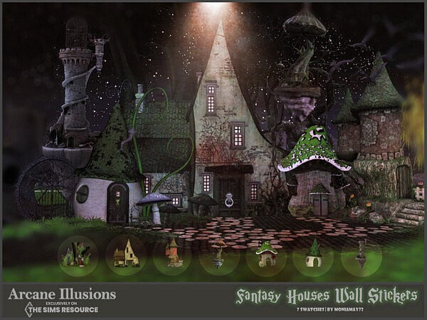 Arcane Ilussions Fantasy Wall Stickers Set by Moniamay72 from TSR