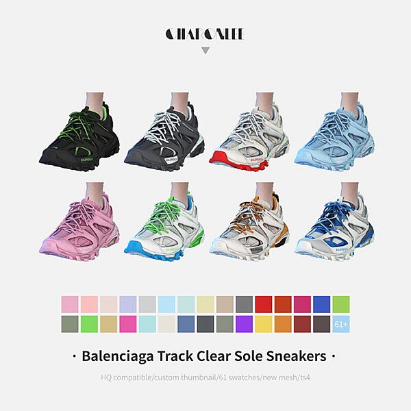 Track Clear Sole Sneakers from Charonlee