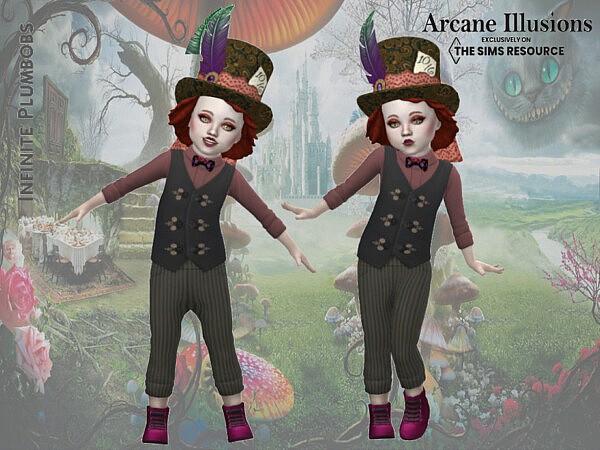 Arcane Illusions Toddler Mad Hatter Suit by InfinitePlumbobs from TSR