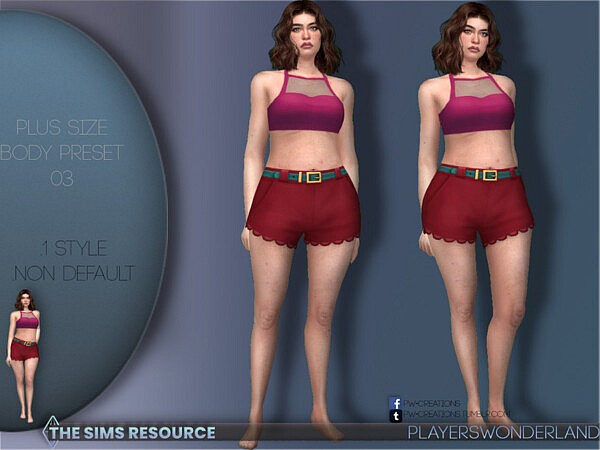 Plus Size Body Preset 03 by PlayersWonderland from TSR