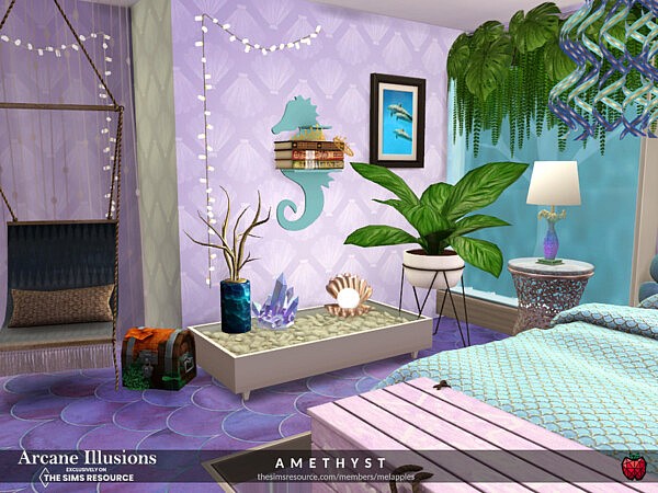 Arcane Illusions   Amethyst bedroom by melapples from TSR