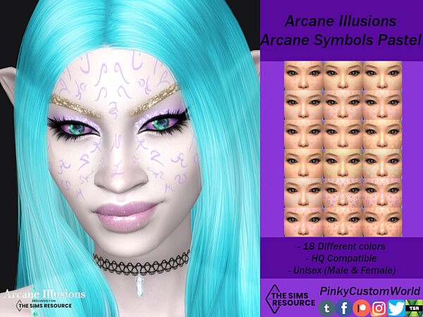 Arcane Illusions   Arcane Symbols Pastel by PinkyCustomWorld from TSR