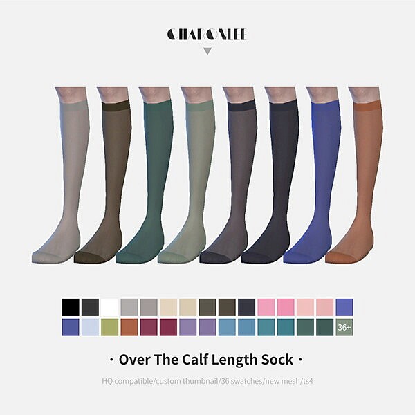 Over The Calf Length Sock from Charonlee