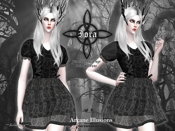Arcane Illusions   IORA   Short Dress by Helsoseira from TSR