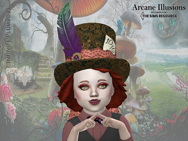 Arcane Illusions Toddler Mad Hatter Hat by InfinitePlumbobs from TSR