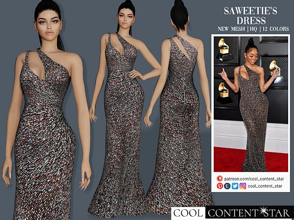 Saweeties Sparkly Gown by sims2fanbg from TSR