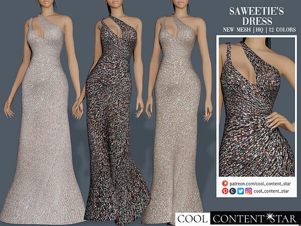 Saweeties Sparkly Gown by sims2fanbg from TSR