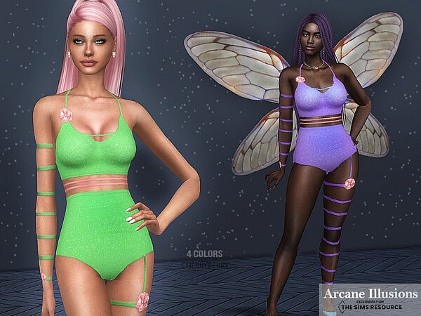 Arcane Illusions Fairy Outfit by CherryBerrySim from TSR