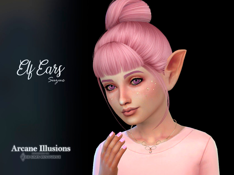 Sims 4 CC Accessories: Elf Ears Child Set by Suzue from TSR. 