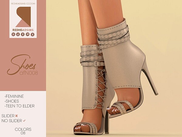 AF Shoes N008 from Red Head Sims