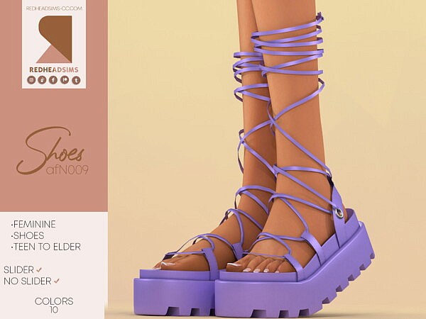 AF Shoes N009 from Red Head Sims