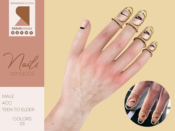 AM NAILS N002 from Red Head Sims