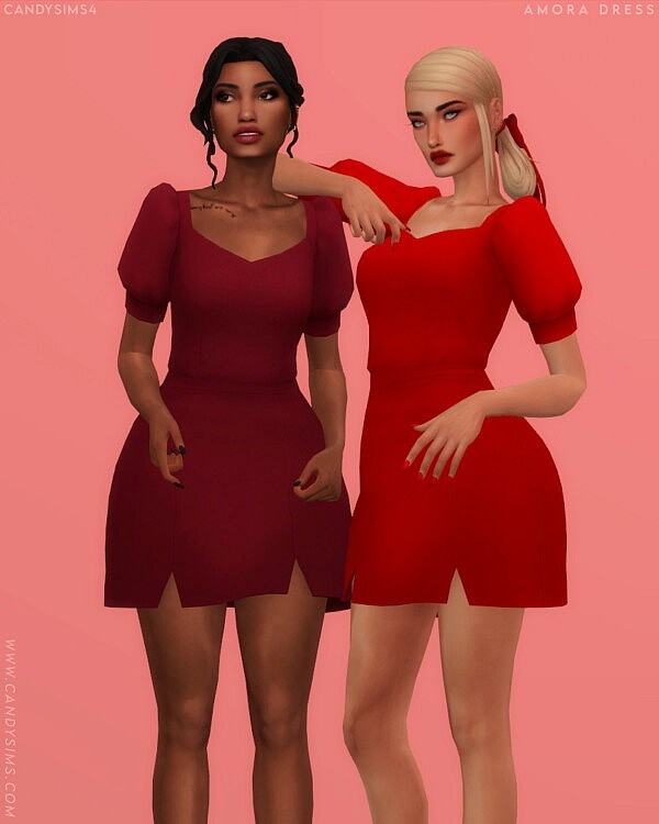 Amora Dress from Candy Sims 4