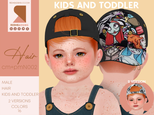 Hair N002 Child and Toddler from Red Head Sims