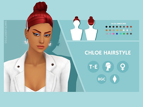 Chloe Hairstyle by simcelebrity00 from TSR