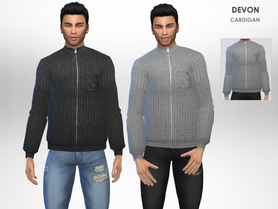 Devon Cardigan by Puresim from TSR • Sims 4 Downloads