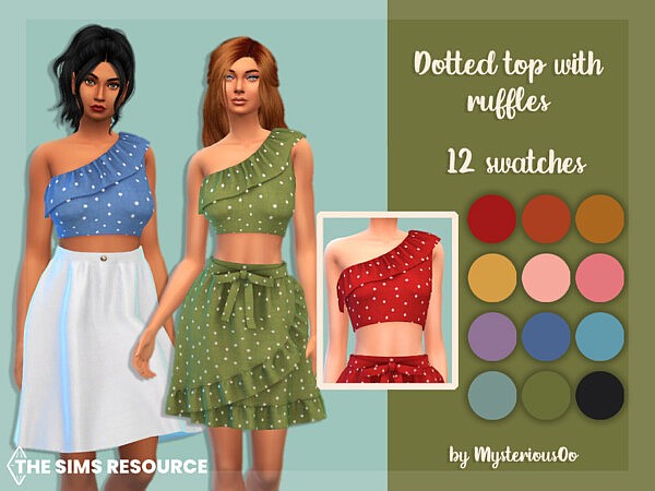 Dotted top with ruffles by MysteriousOo from TSR