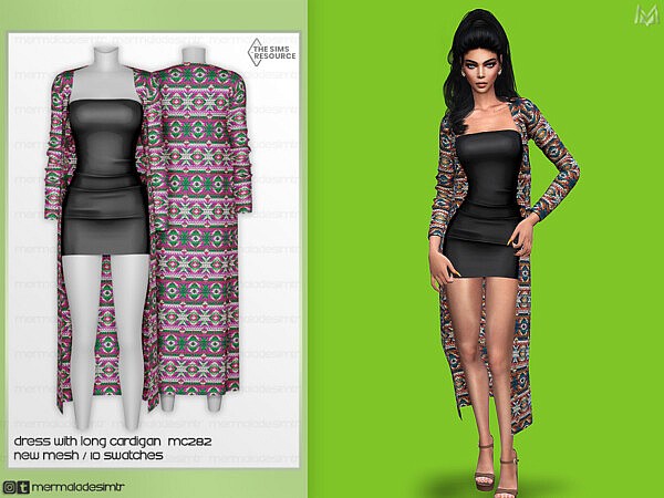 Dress With Long Cardigan  by mermaladesimtr from TSR
