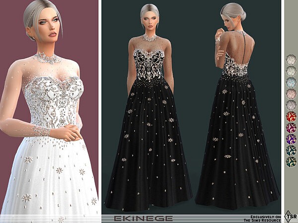 Embellished Illusion Gown by ekinege from TSR