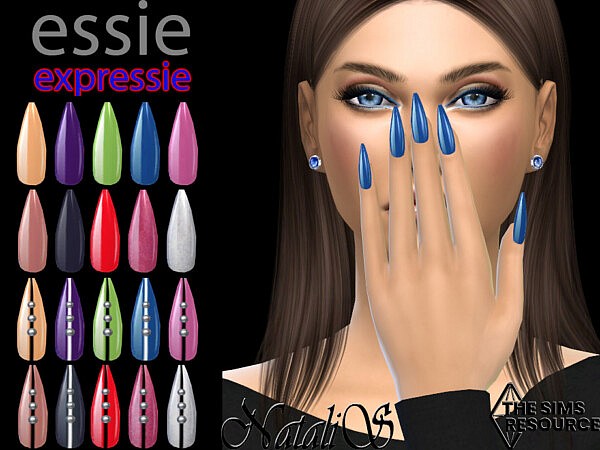 Essie Expressie ballerina nails set by NataliS from TSR