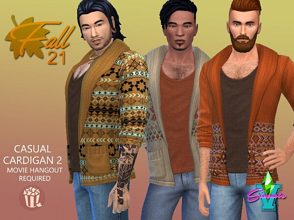 Fall21 Casual Cardigan 2 by SimmieV from TSR